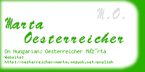 marta oesterreicher business card